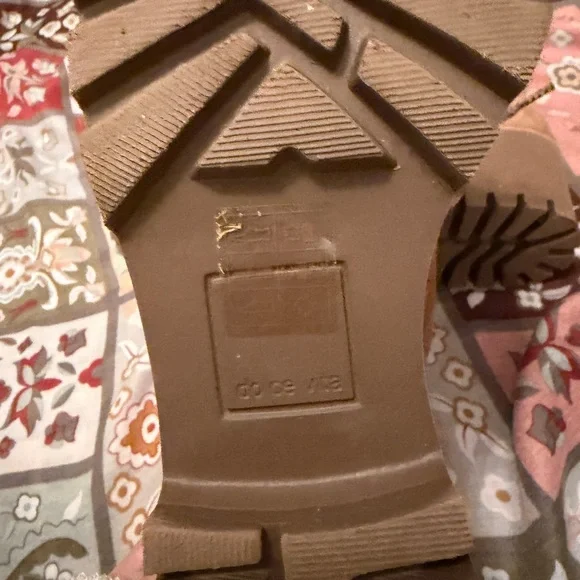 Dolce Vita Tan Lace-Up Boots with Cream Accents - Picture 6 of 7